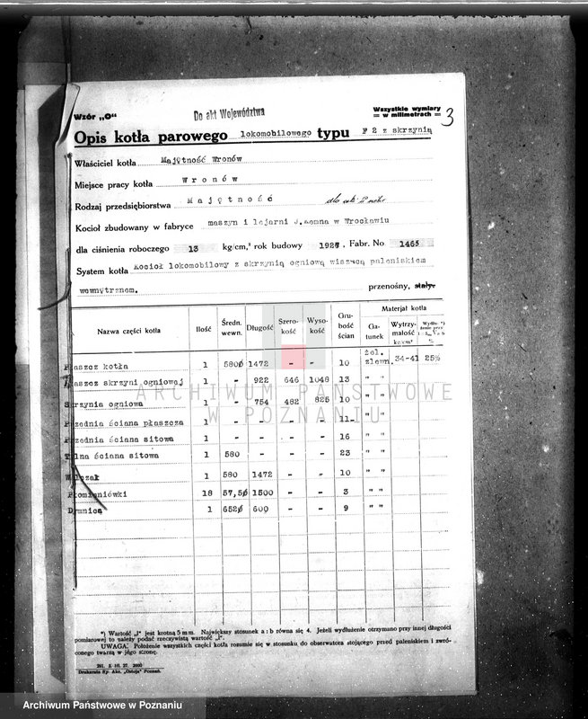 Obraz 7 z jednostki "Majętność Bronów, pow .krotoszyński, własność Classen nr woj. kotła 6065"