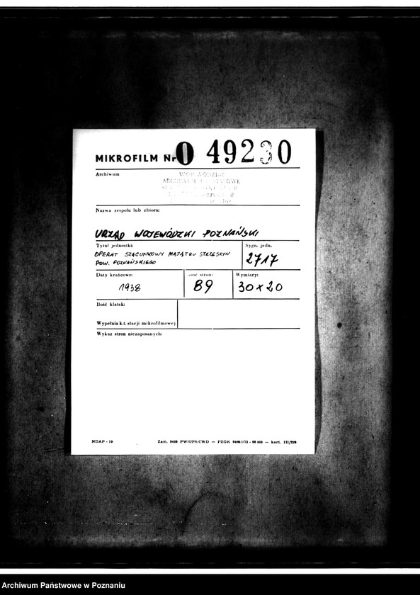 Obraz 2 z jednostki "Operat szacunkowy majątku Strzeszyn powiatu poznańskiego"