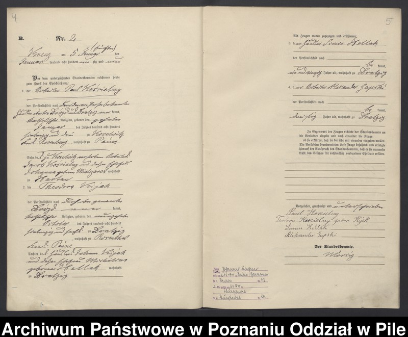 Obraz 5 z jednostki "Księga małżeństw"