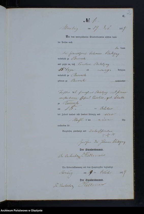 Obraz z jednostki "Sterbe-Neben-Register Nr 1 - 6"