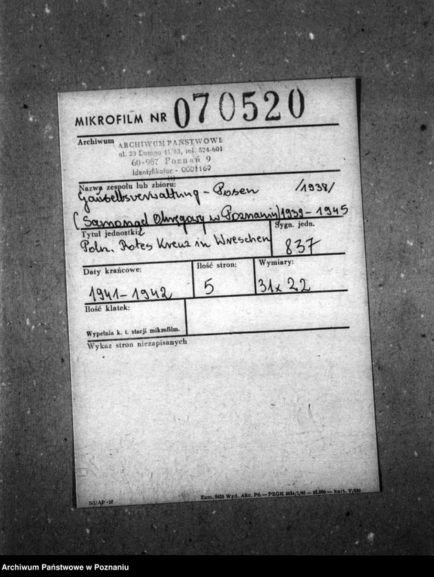 Obraz 2 z jednostki "Polnische Rotes Kreuz in Wreschen."