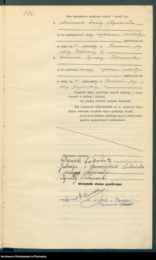 Obraz 7 z jednostki "Księga miejscowa małżeństw tom IV [Rejestr główny małżeństw]"