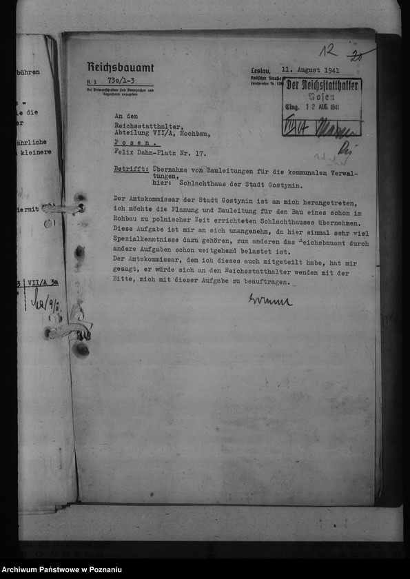 Obraz 17 z jednostki "Bauangelegenheiten der Gauselbstverwaltung, Kreise und Gemeinden"