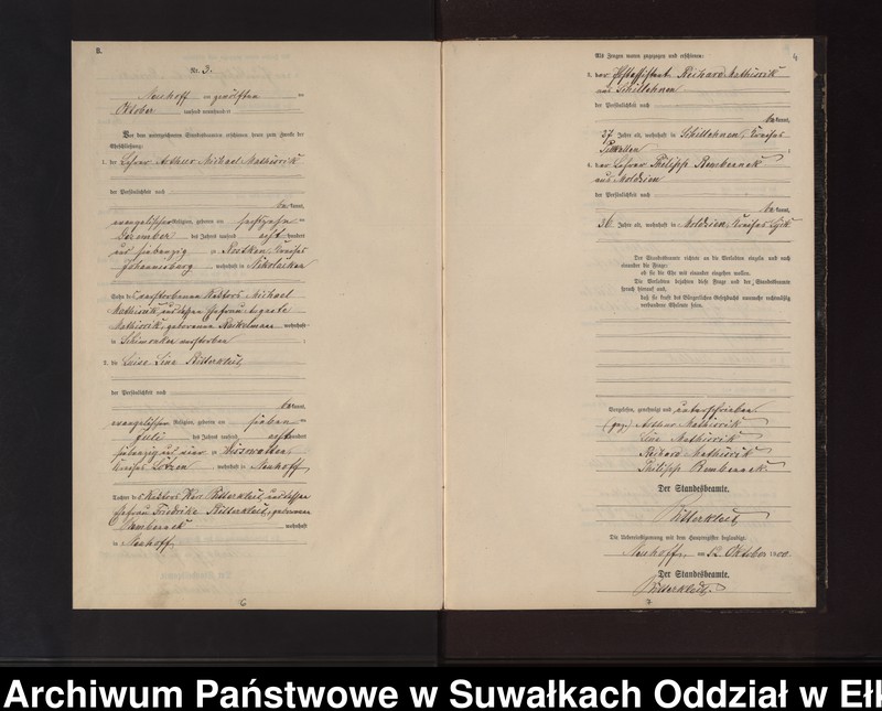 image.from.unit.number "Heiraths-Neben-Register des Preussischen Standes-Amtes Neuhoff Kreis Loetzen"