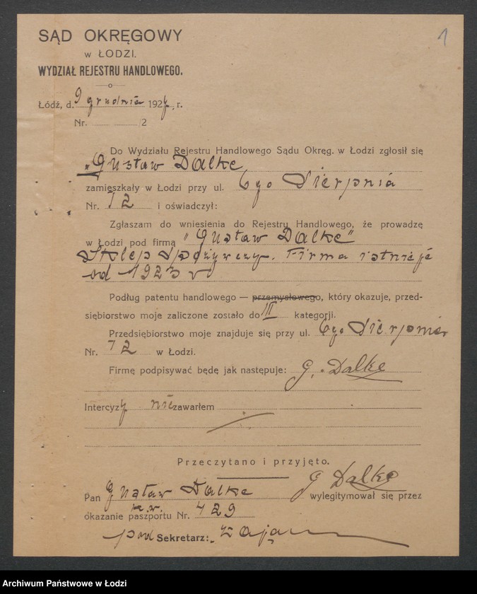 Obraz 3 z jednostki "Gustaw Dalke- sklep spożywczy"