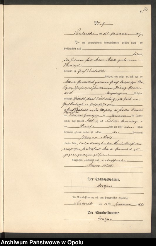 image.from.unit.number "Geburts-Neben-Register Standes-Amt Leubusch 1887"