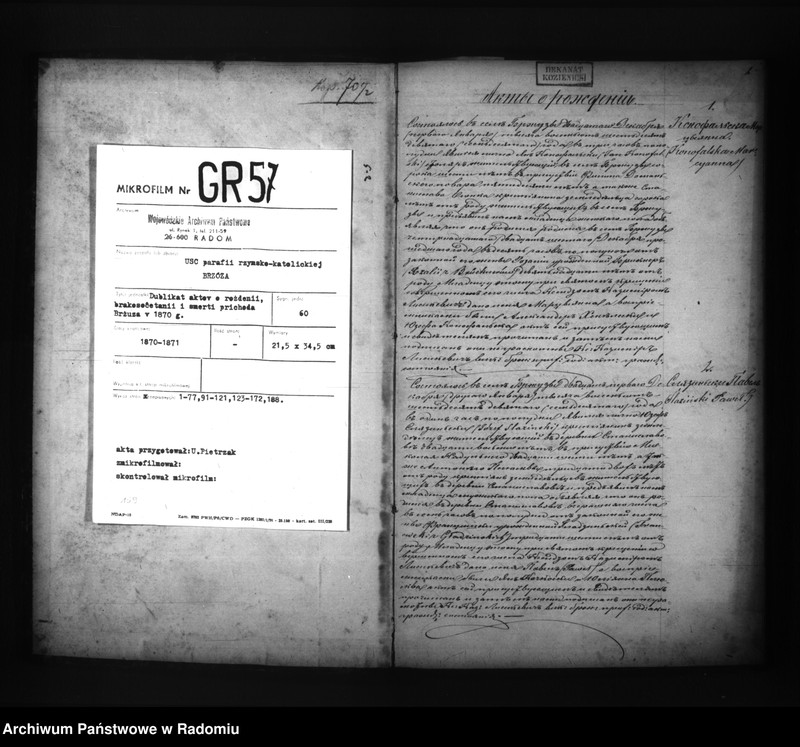 image.from.unit.number "Dublikat aktov o roždenii, brakosočetanii i smerti prihoda Bžuza v 1870 g."