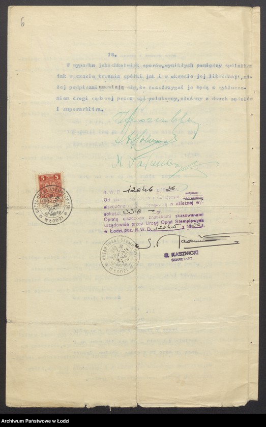 Obraz 8 z jednostki "Izrael Rozenblum, Aron Hoberman- sprzedaż przędzy i wyrobów włokienniczych"