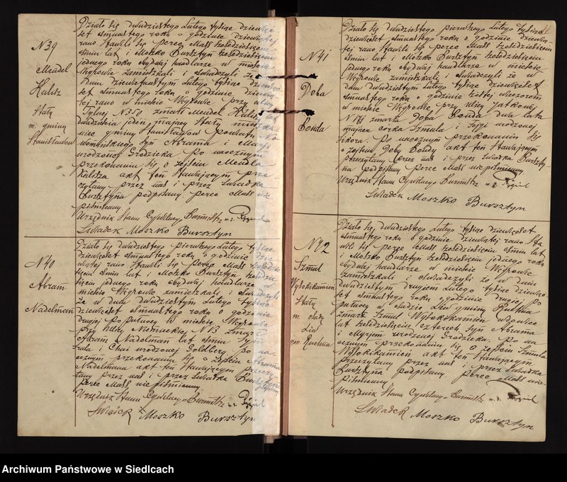 image.from.unit.number "Księga aktów zgonów wyznania mojżeszowego "