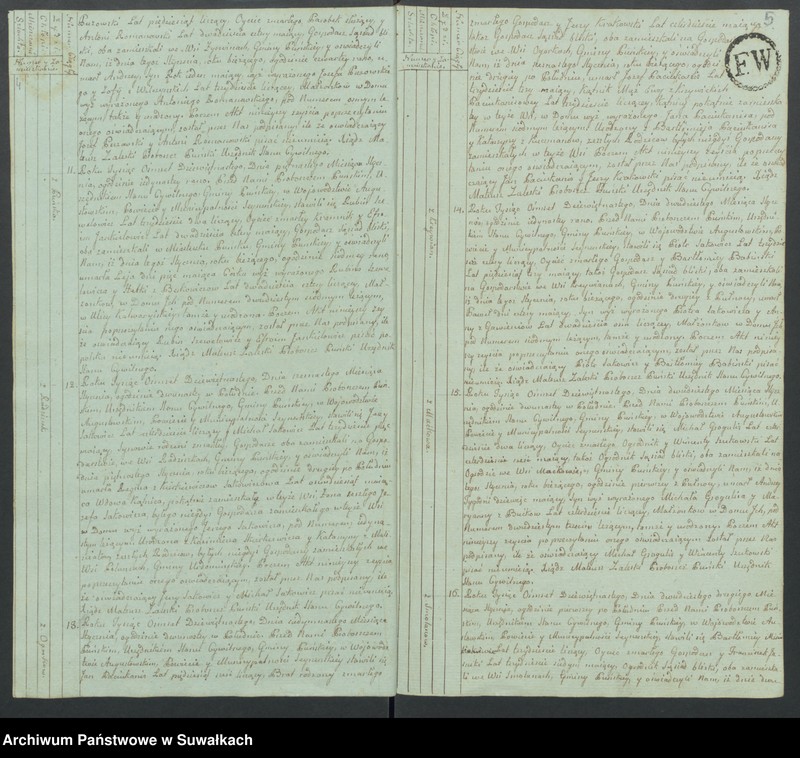 image.from.unit.number "Akta Zeszłych Gminy Puńskiey Od Dnia 1 Stycznia Do Dnia Ostatniego Grudnia 1819 Roku."