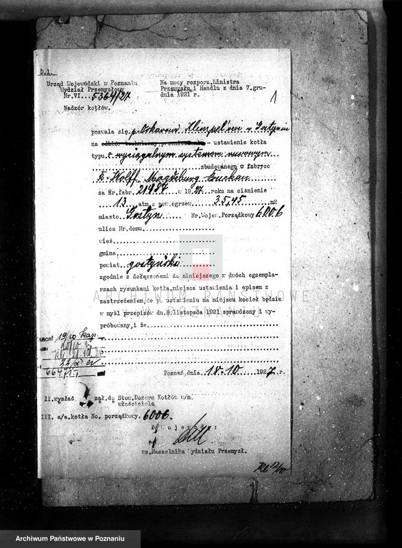 Obraz 5 z jednostki "Tartak W. Nawrockiego w Gostyniu nr woj. kotła 69"