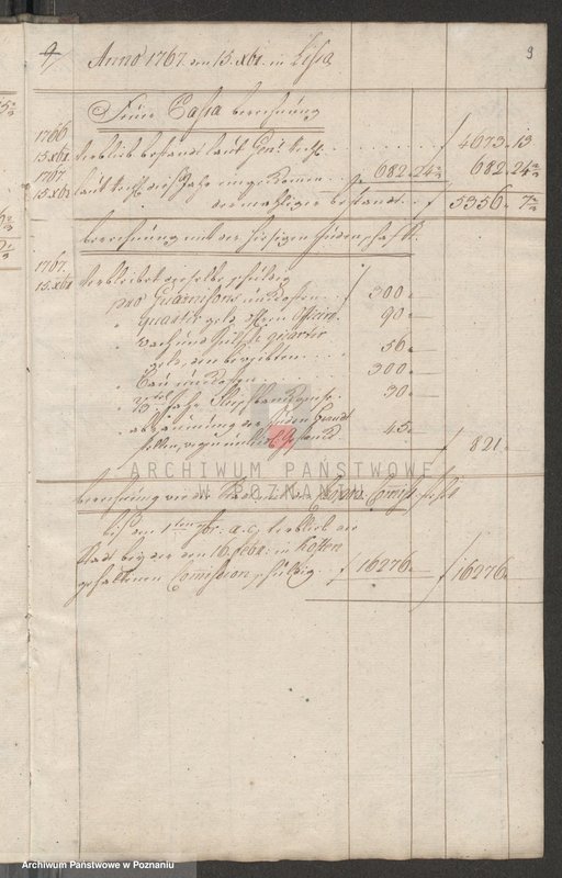 Obraz 11 z jednostki "Generalrechnung der Stadt Lissa; język niemiecki"