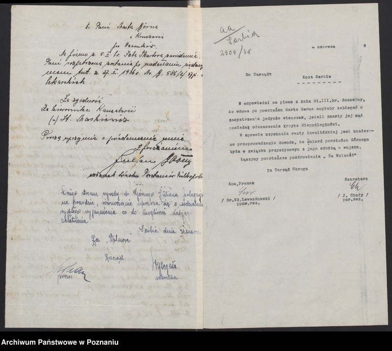 Obraz 13 z jednostki "Sarbia, powiat Czarnków - akta koła."