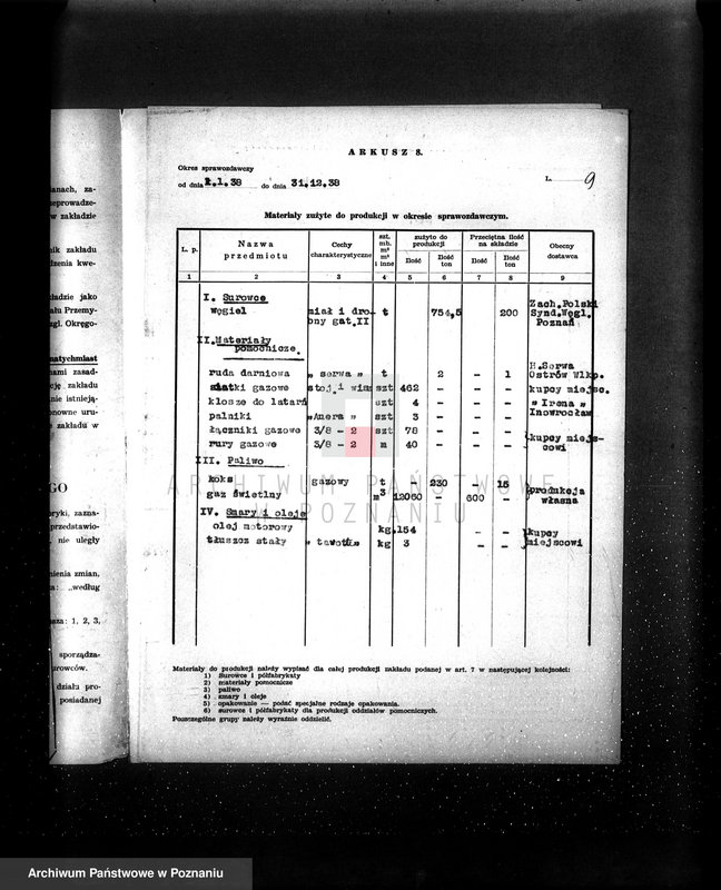Obraz 13 z jednostki "Gazownia Miejska w Czarnkowie Kwestionariusze"