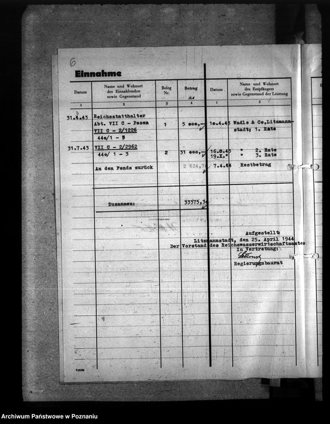 Obraz 10 z jednostki "Endabrechnung der Massnahme Warthedeichschliessung bei Wasserdamm (Dobrow), Kreis Warthbrücken"