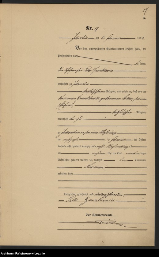 Obraz 20 z jednostki "[Księga urodzeń]"