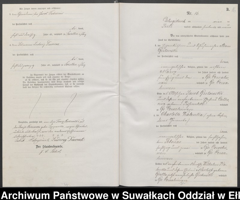 image.from.unit.number "[Heiraths-Haupt-Register des Königlichen Preussischen Standes-Amtes Kumilsko Kreis Johannisburg]"