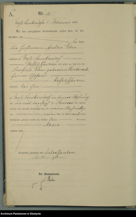 image.from.unit.number "Geburts-Haupt-Register Nr 1 - 98"