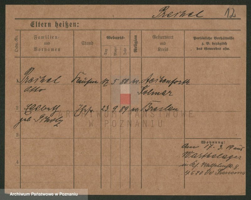 Obraz 14 z jednostki "Prebel - Preuss (żonaci - samotni mężczyźni)"