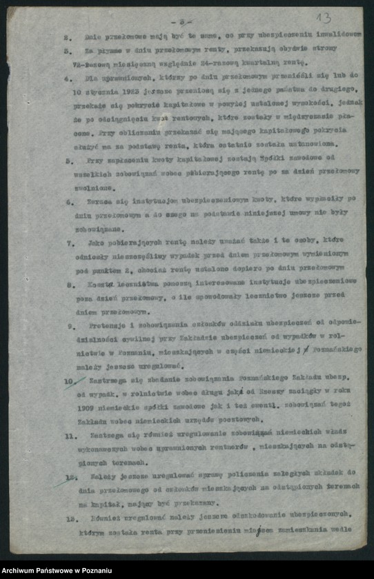 Obraz 15 z jednostki "[Wynik obrad polsko-niemieckich wynikających z 312 artykułu Traktatu Wersalskiego w sprawie ubezpieczeń społecznych]"