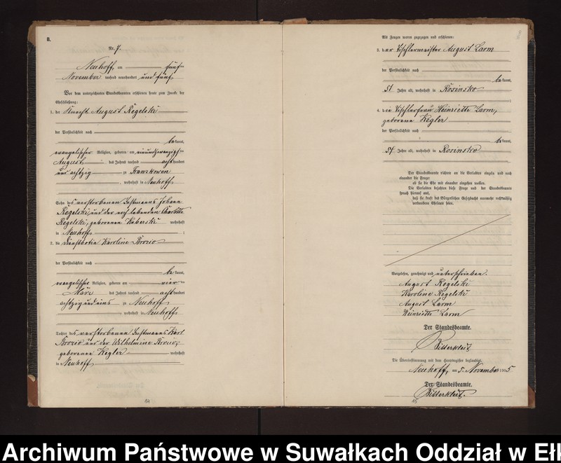 image.from.unit.number "Heirats-Neben-Register des Preussischen Standes-Amtes Neuhoff Kreis Loetzen"