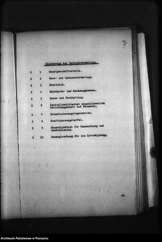 Obraz 11 z jednostki "Geschäftsverteilungsplan (urzędu namiestnika)"