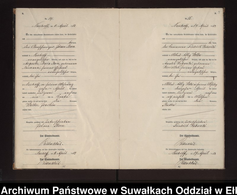 image.from.unit.number "Geburts-Neben-Register des Preussischen Standes-Amtes Neuhoff Kreis Loetzen"