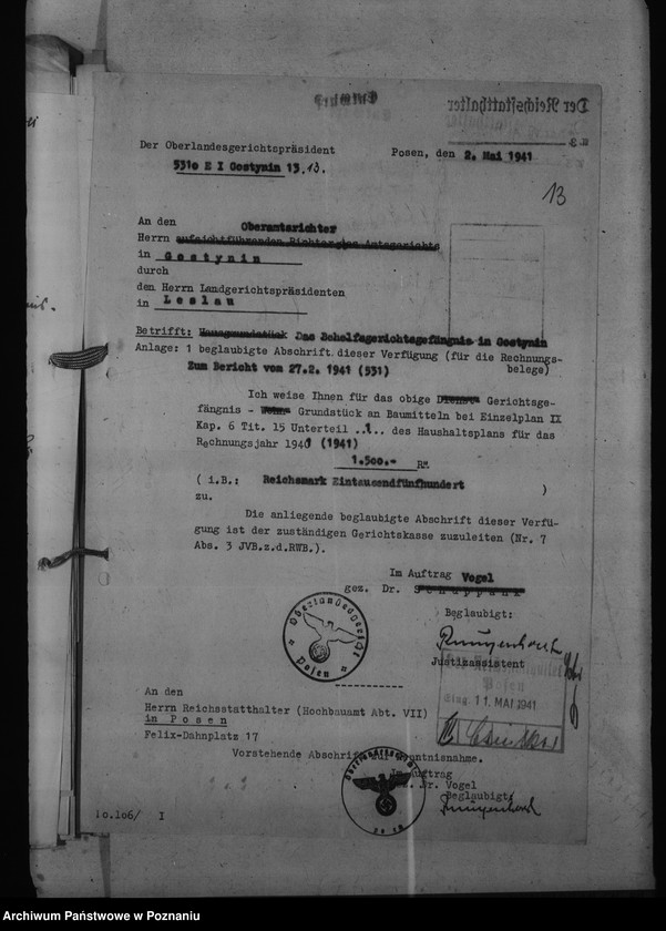 Obraz 17 z jednostki "Amtsgericht Gabin - Gąbin"