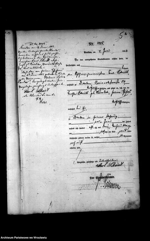 image.from.unit.number "Geburts-Haupt-Register Breslau II 1883 Band 7"
