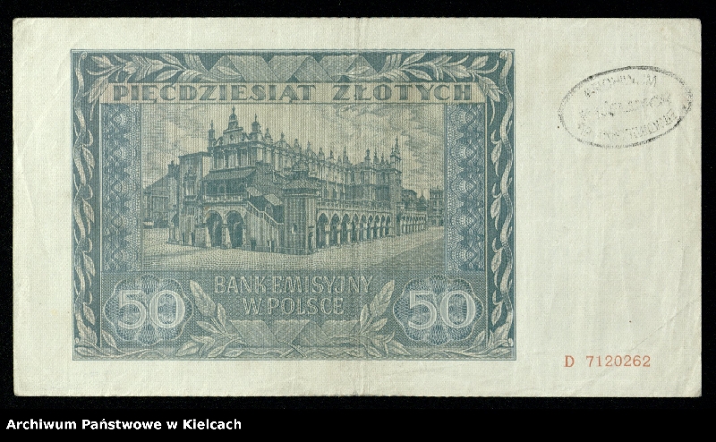 image.from.unit.number "Banknoty polskie z okresu II wojny światowej. Bony i bilety Polskiej Krajowej Kasy Pożyczkowej z okresu I wojny"