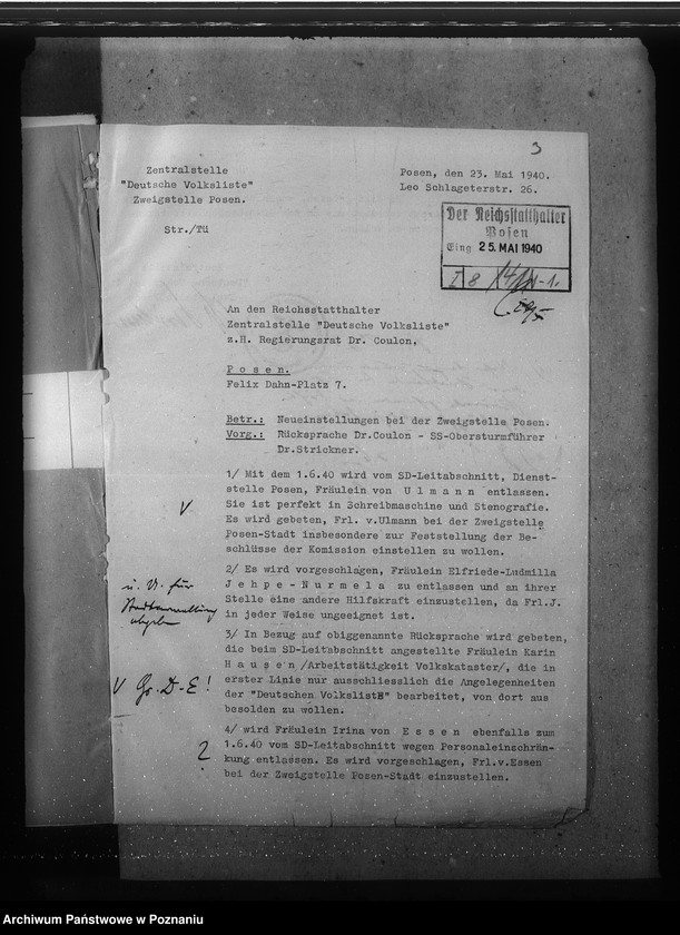 image.from.unit.number "Deutsche Volksliste. Allgemeiner Schriftverkehr mit den Bezirksstellen und mit den Zweigstellen"