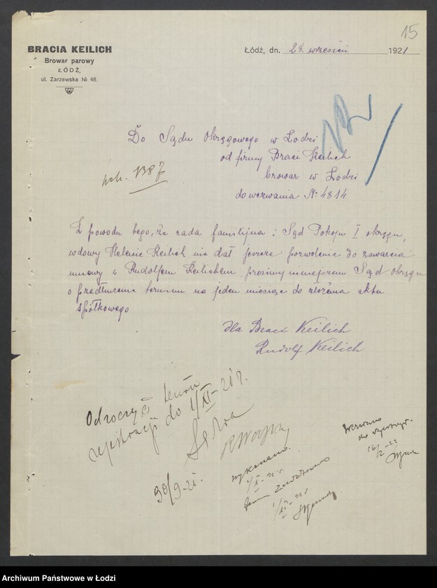 Obraz 17 z jednostki "Bracia Keilich - prowadzenie browaru"