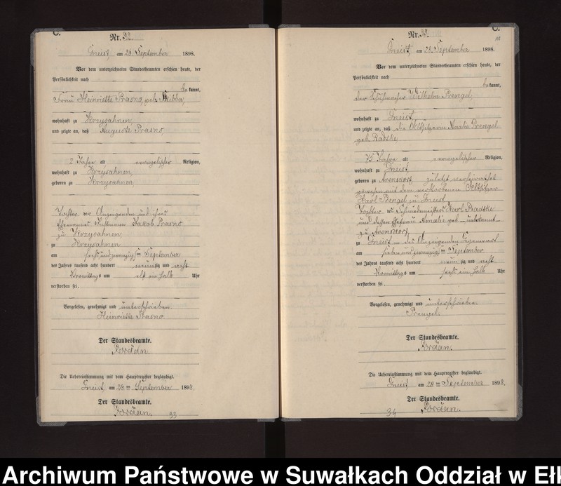 image.from.unit.number "Sterbe-Neben-Register des Königlichen Preussischen Standes-Amtes Gneist Kreis Lötzen"