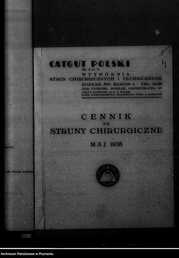 Obraz 8 z jednostki "Kwestionariusz zakładu "Catgut" /wytwórnia strun chirurgicznych i technicznych/"