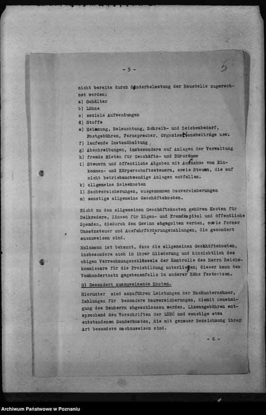 Obraz 8 z jednostki "Umbau - Deutsches Schloss in Posen. Selbstkostenvertrag"