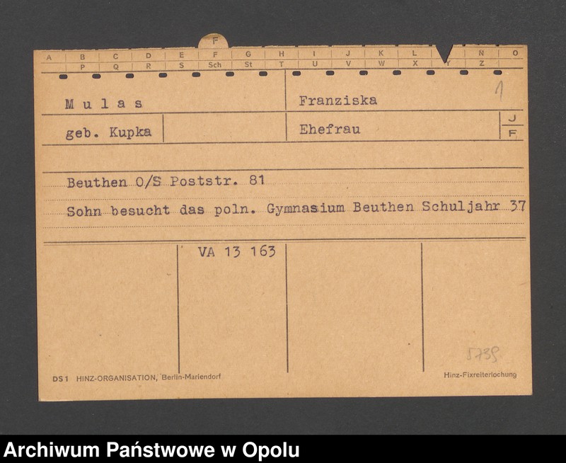 Obraz 3 z jednostki "[Mulas Franziska z domu Kupka, Beuthen]"