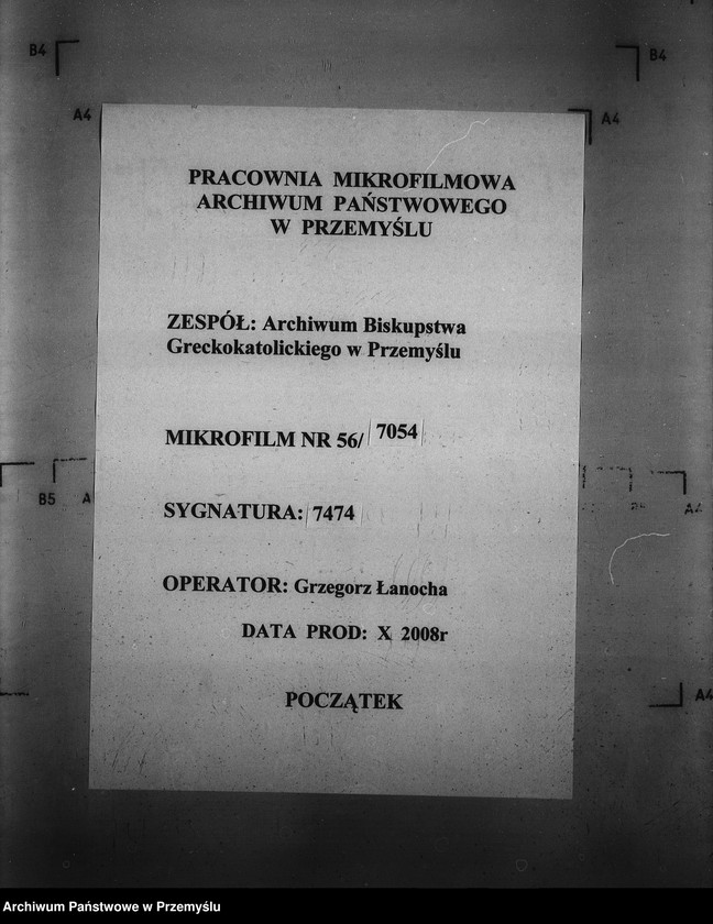 Obraz 1 z jednostki "[Kopie ksiąg metrykalnych parafii Radochońce z filią Horysławice (dekanat Niżankowice)]"
