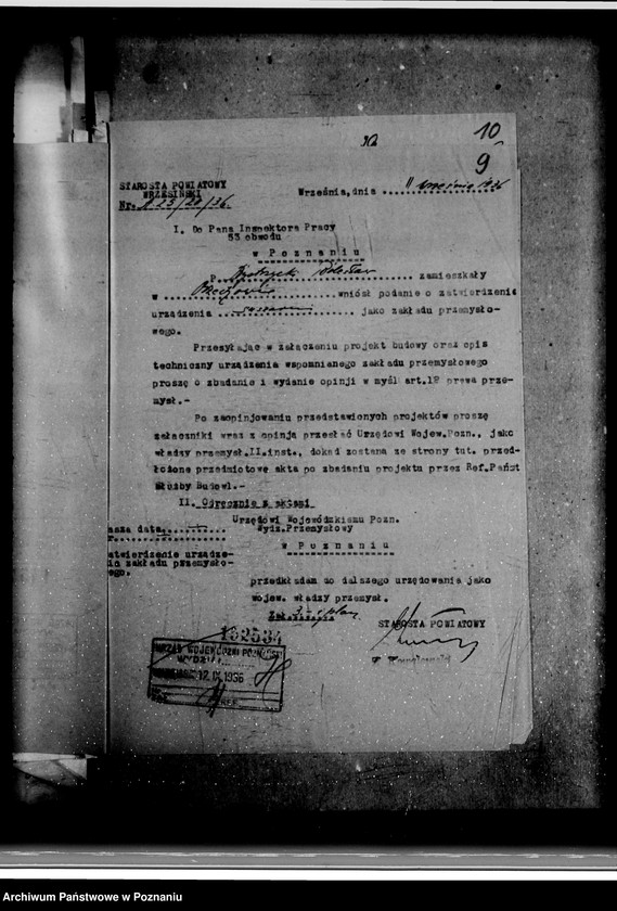 Obraz 13 z jednostki "Zatwierdzenie zakładu przemysłowego /Budowa magazynu/ fabryki drzewa/ / Bystrzyckiego w Orzechowie Zjednoczone Fabryki Przeróbki Drzewa"