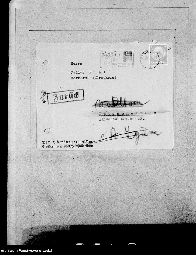 Obraz 8 z jednostki "J.801-820 [Wnioski Żydów z Getta o zwrot należności za towar wzięty na kredyt oraz za wykonaną pracę]"