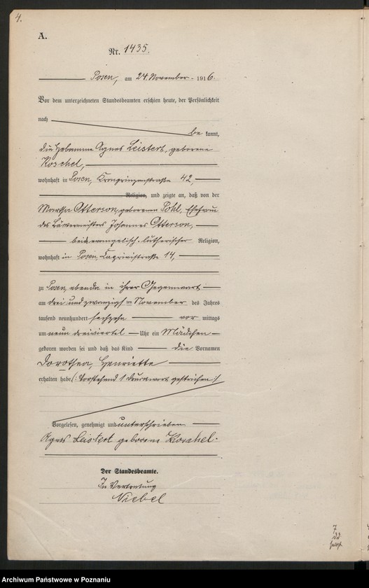 Obraz 6 z jednostki "Księga miejscowa urodzeń tom IV [Rejestr główny urodzeń]"