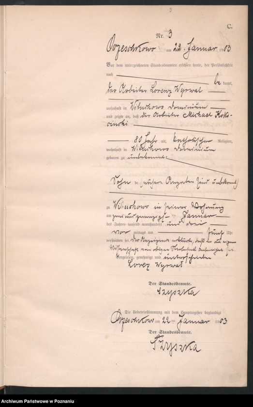 Obraz 6 z jednostki "Sterbe-Neben-Register"