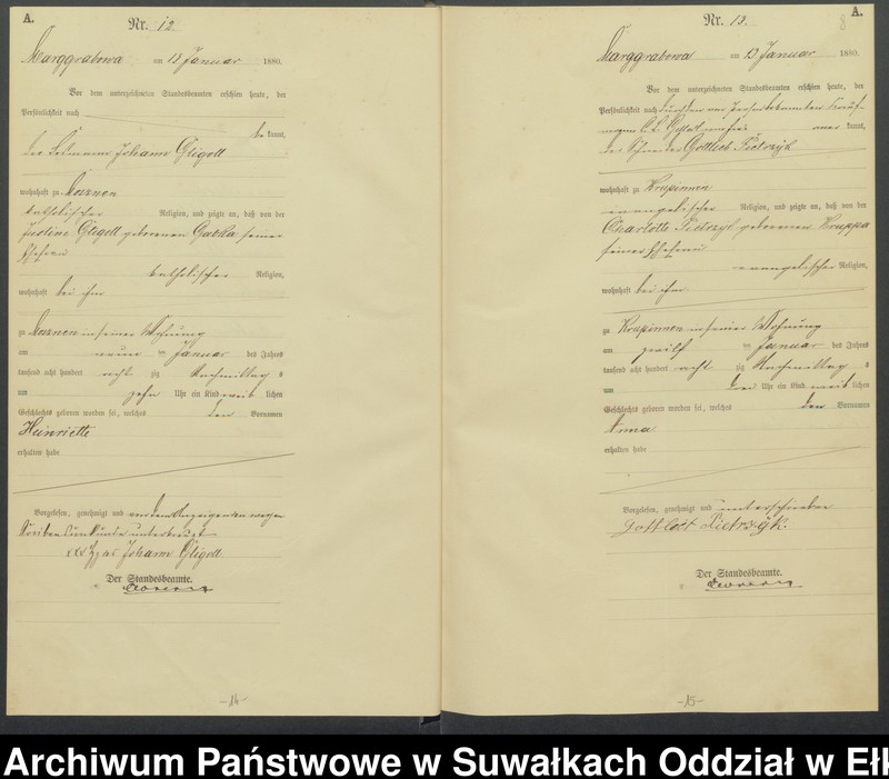 image.from.unit.number "Geburts-Haupt-Register des Königlich Preussischen Standes-Amtes Landgemeinde Marggrabowa Kreis Oletzko"