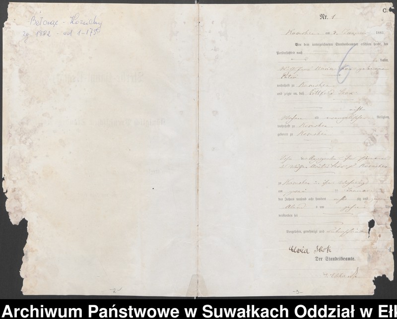 image.from.unit.number "Sterbe-Haupt-Register des Königlich Preussischen Standes-Amtes Belzonzen Kreis Johannisburg"