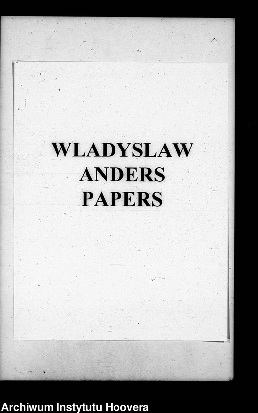 Obraz z zespołu "Dokumenty Władysława Andersa"