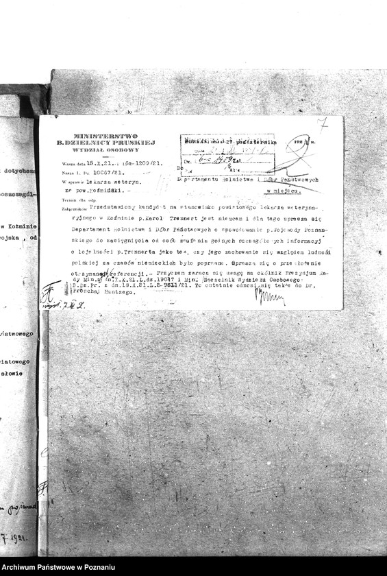 Obraz 11 z jednostki "Pow. lekarz Weterynaryjny Koźmin"