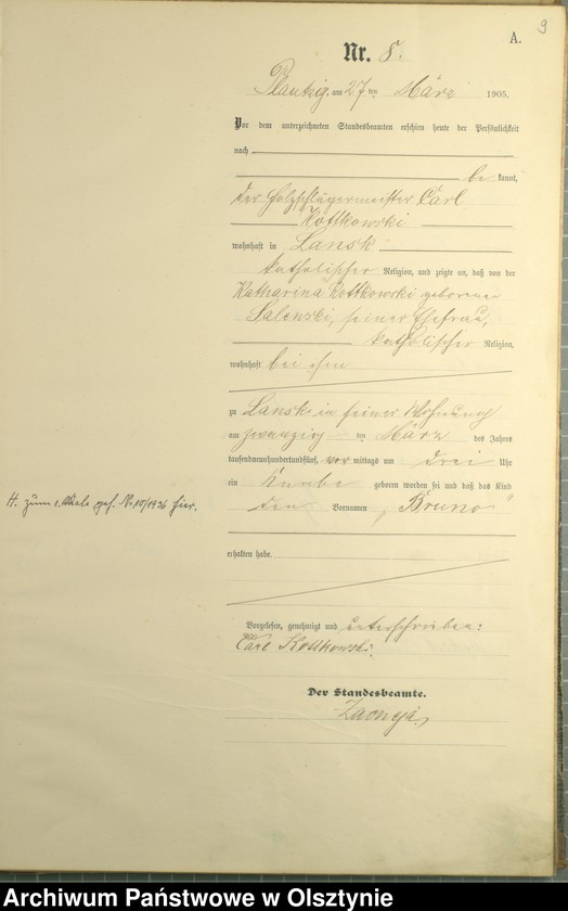 Obraz 11 z jednostki "Geburts-Haupt-Register Nr 1 - 41"