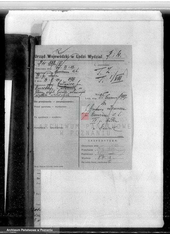 Obraz 5 z jednostki "Sprawa zmiany rodzaju użytkowania 426,34 ha gruntów leśnych w majątku Gosławice powiat koniński celem utworzenia deputatu rolnego dla staży leśnej"