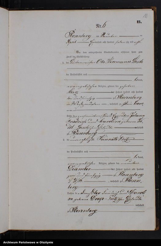 Obraz 13 z jednostki "Heiraths-Neben-Register Nr 1 - 25"