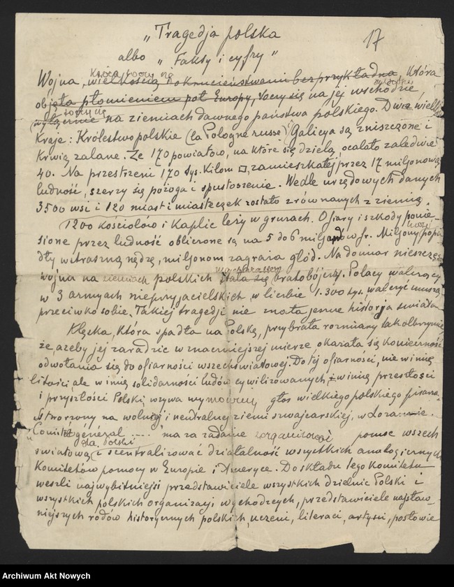 image.from.unit.number "Comité Général de Secours pour les Vctimes de la Guerre en Pologne. Statut. Sprawozdanie. Projekty komunikatów"