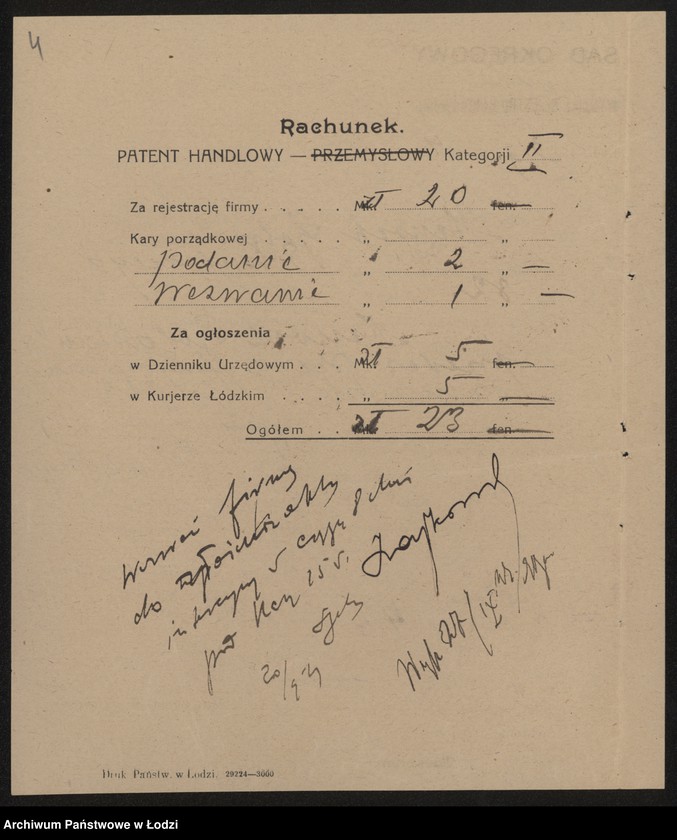 Obraz 6 z jednostki "Henoch Goldstein – sprzedaż drzewa. Zgierz"